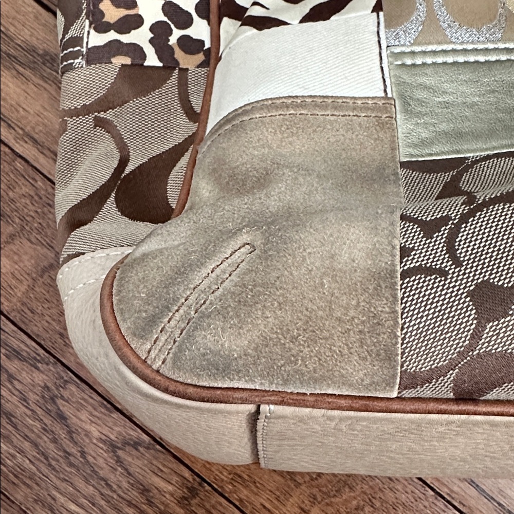 Coach Ergo  Patchwork Stylish Brown and Cream Women's Bag and Wallet  Set - Picture 8 of 10